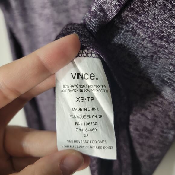 Vince XS Long Sleeve Purple Shirt - Picture 4 of 4